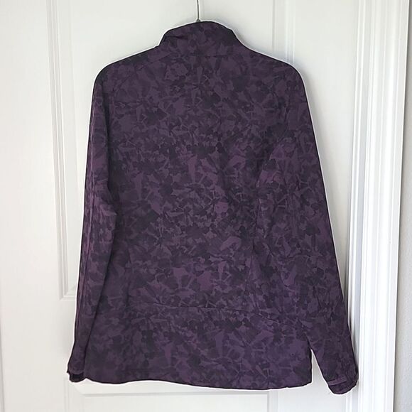 Eddie Bauer Dark Purple Patterned Soft Shell Jacket - Size Medium - Picture 2 of 15